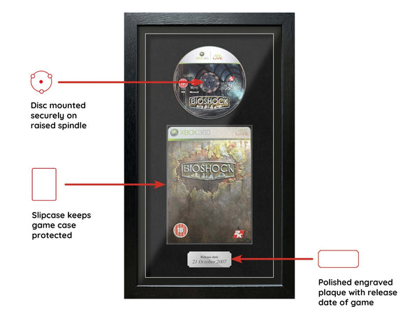 Bioshock Steelbook Edition (Xbox 360) Exhibition Range Framed Game - Frame-A-Game