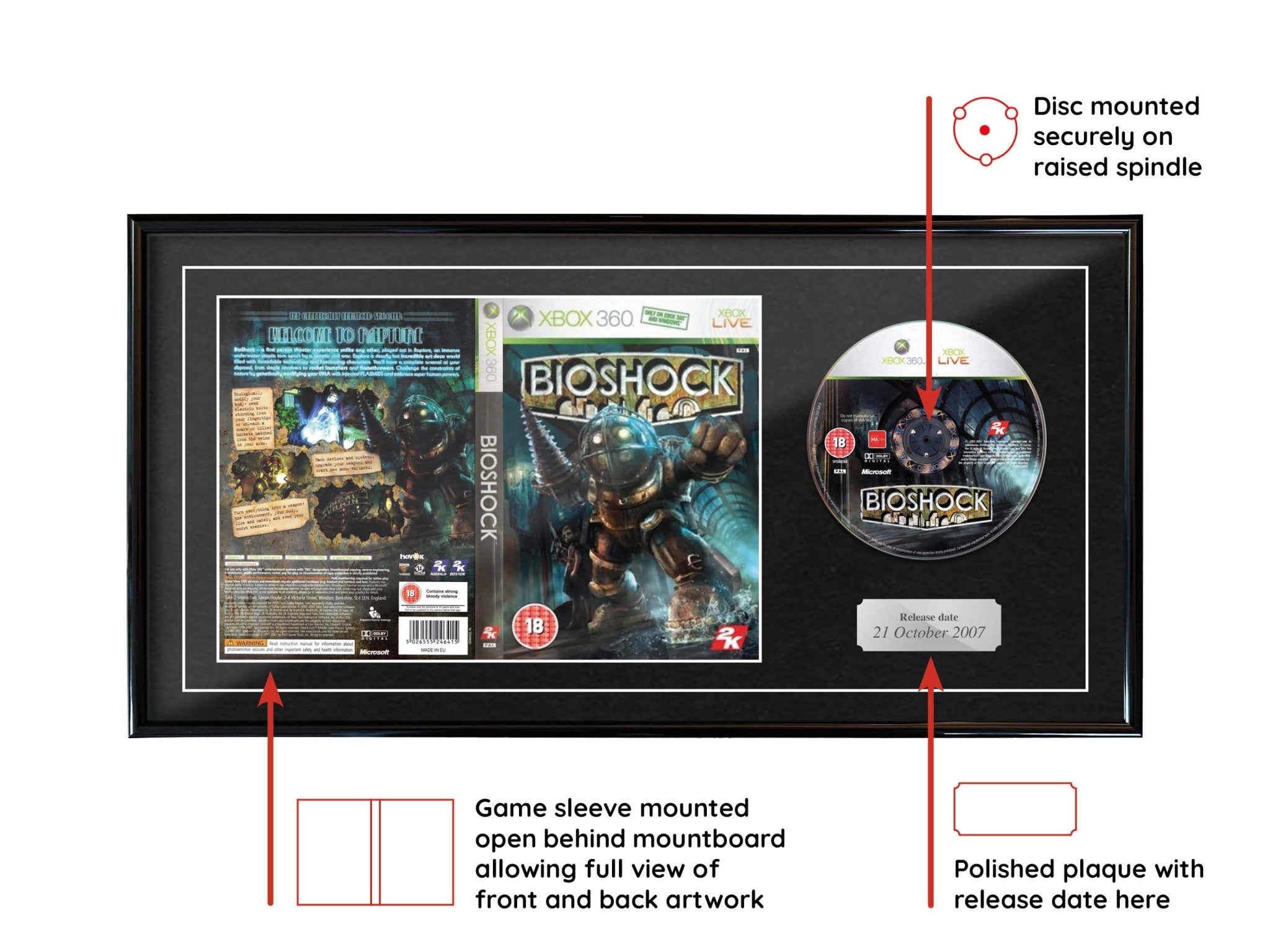 Bioshock (Xbox 360) Full Sleeve Range Framed Game - Frame-A-Game