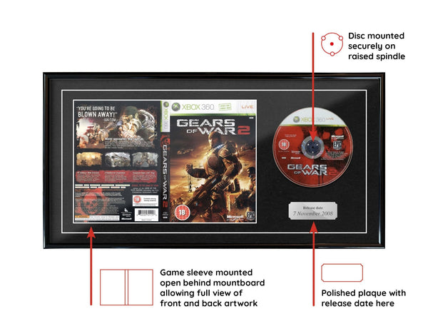 Gears of War 2 (Full Sleeve Range) Framed Game - Frame-A-Game