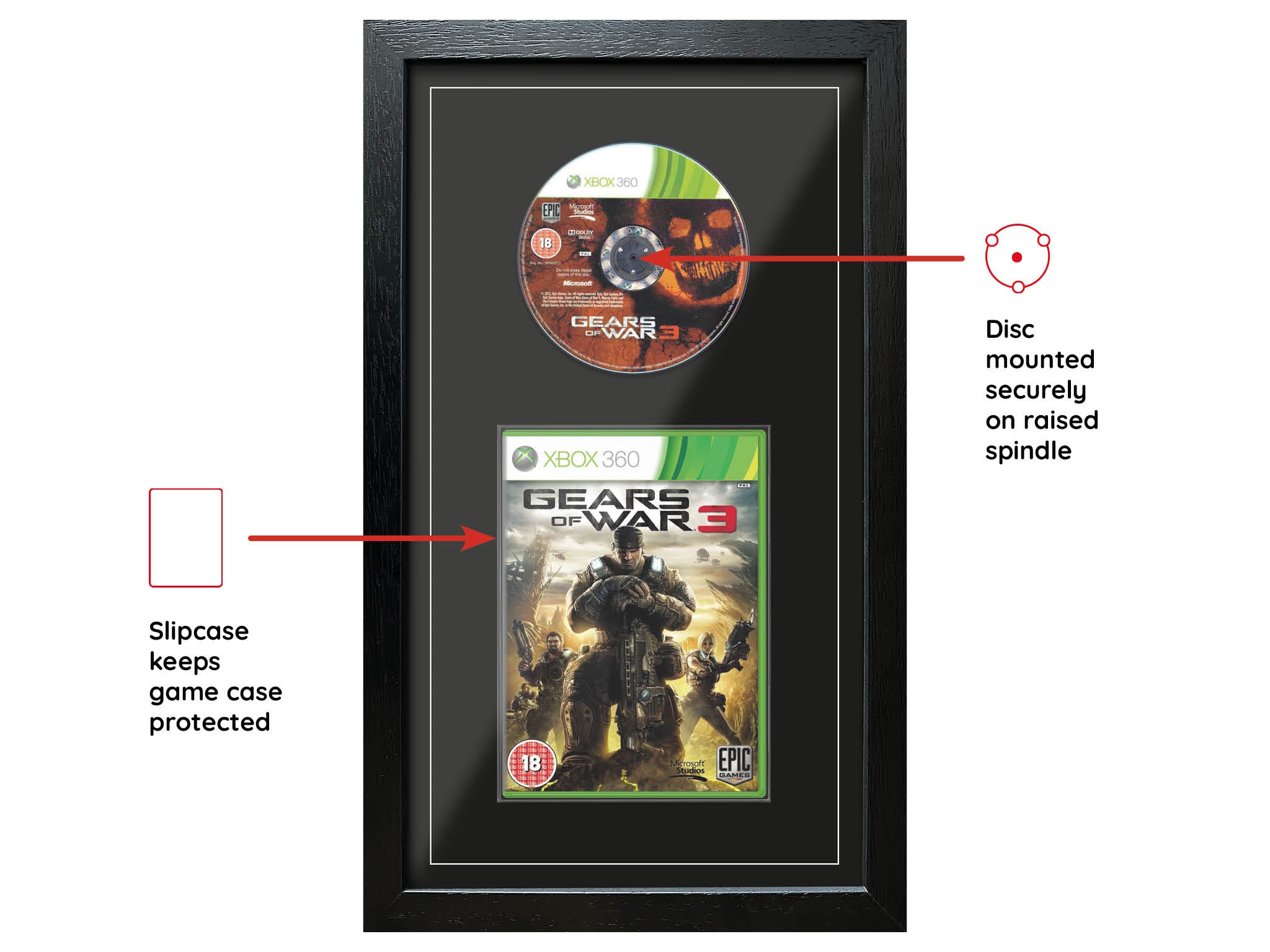 Gears of War 3 (Exhibition Range) Framed Game - Frame-A-Game
