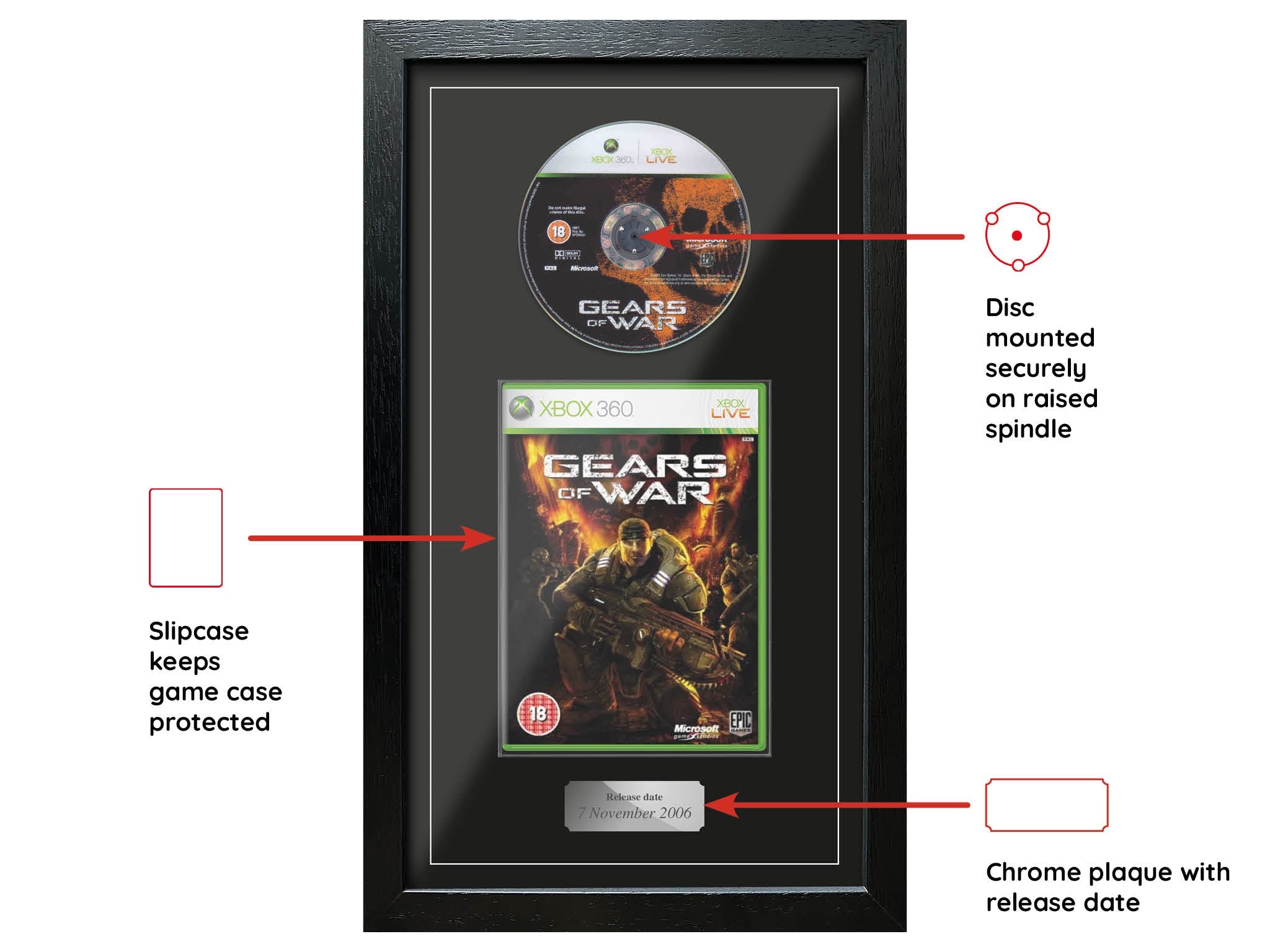 Gears of War (Exhibition Range) Framed Game - Frame-A-Game