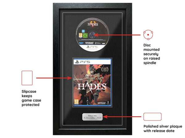 Hades (PS5) Exhibition Range Framed Game - Frame-A-Game