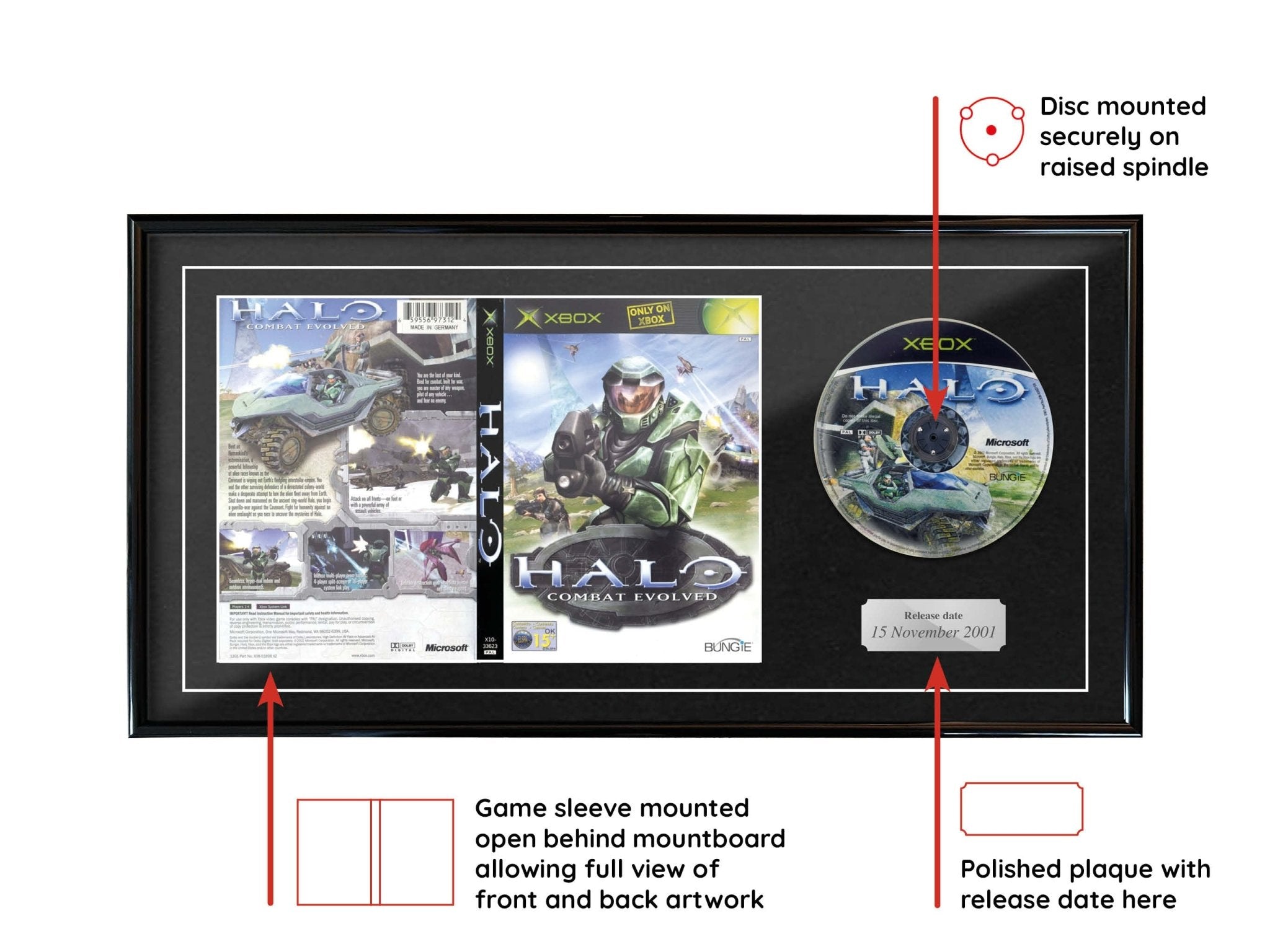 Halo: Combat Evolved (Full Sleeve Range) Framed Game - Frame-A-Game