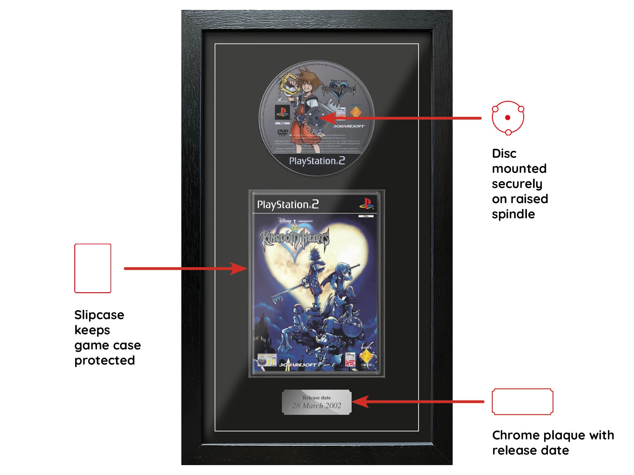 Kingdom Hearts (Exhibition Range) Framed Game - Frame-A-Game