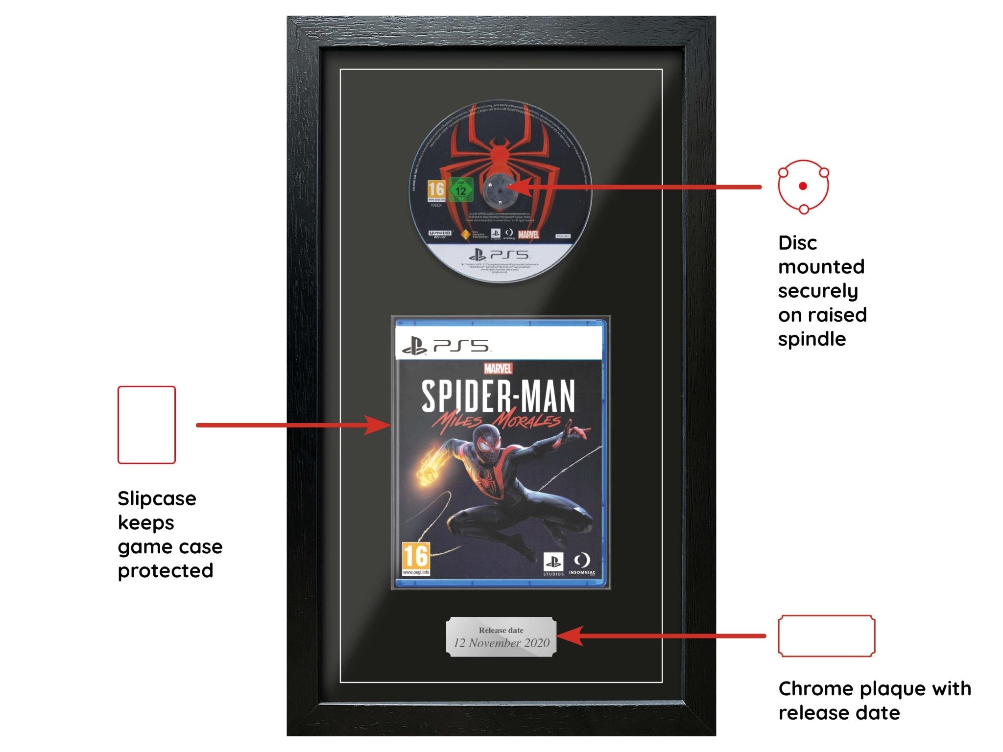 Marvel's Spider-Man: Miles Morales (Exhibition Range) Framed Game - Frame-A-Game