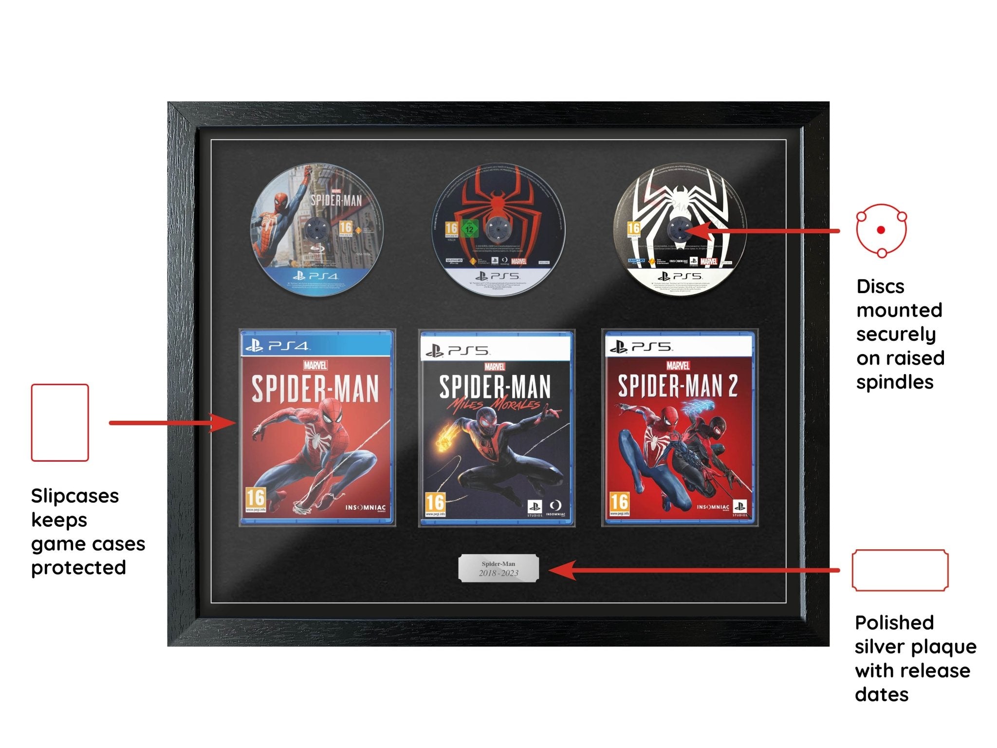 Marvel's Spider-Man Triple (Exhibition Range) Framed Games - Frame-A-Game