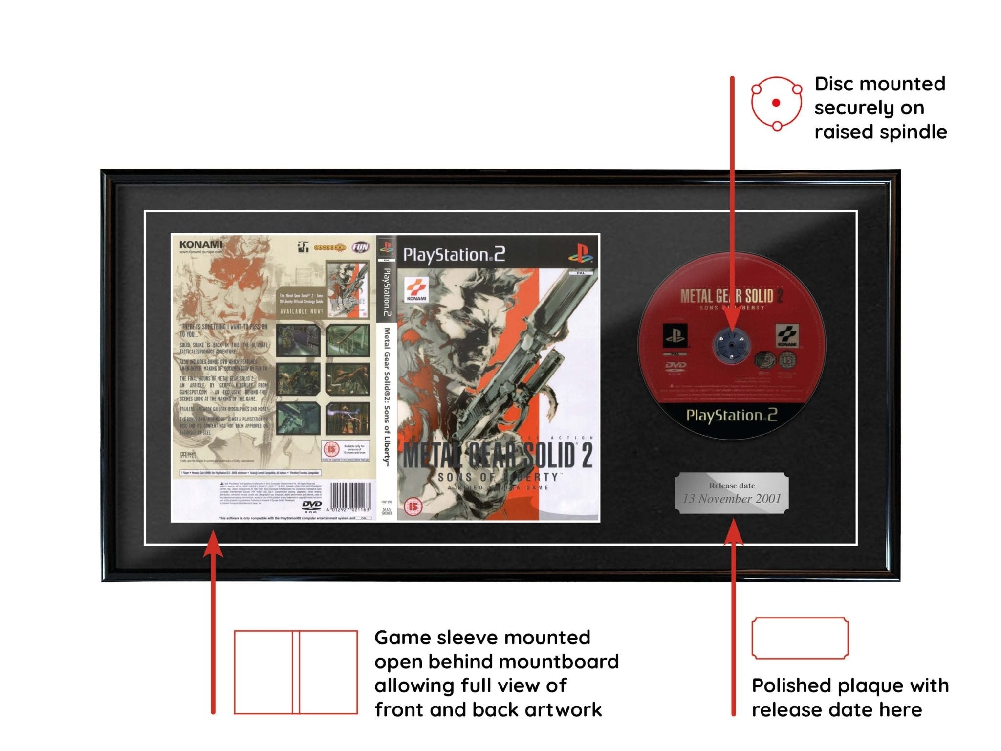 Metal Gear Solid 2 (Full Sleeve Range) Framed Game - Frame-A-Game