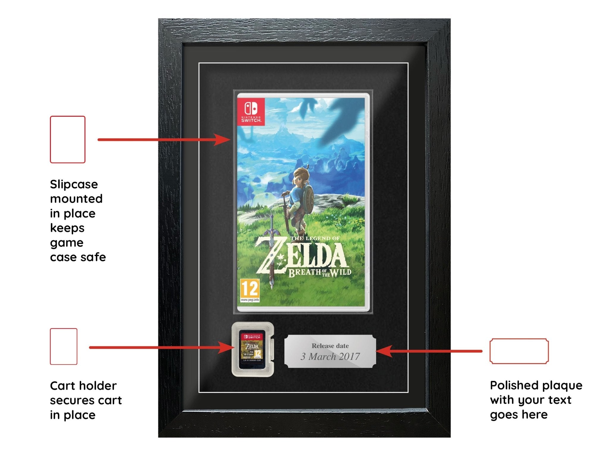 The Legend of Zelda: Breathe of the Wild (Exhibition Range) Framed Game - Frame-A-Game