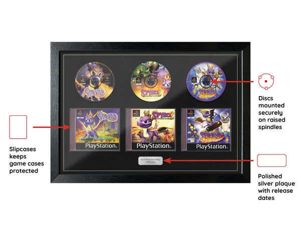 The Spyro The Dragon Trilogy (Exhibition Range) Framed Games - Frame-A-Game