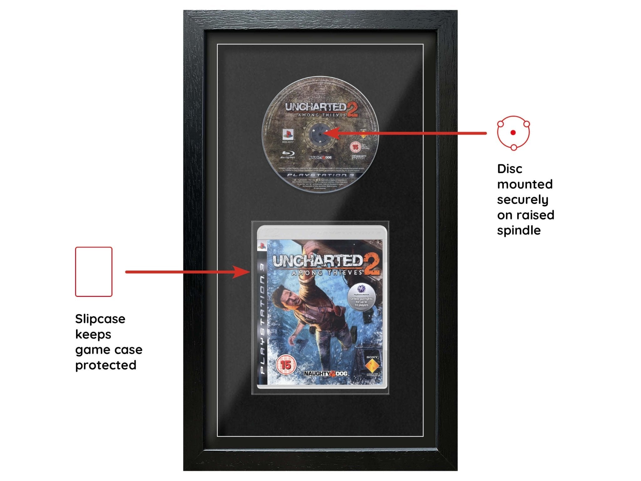 Uncharted 2: Among Thieves (Exhibition Range) Framed Game - Frame-A-Game